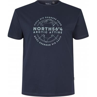 North564 Mens Big Size Printed Short Sleeves Crew Neck Tee in EU Size