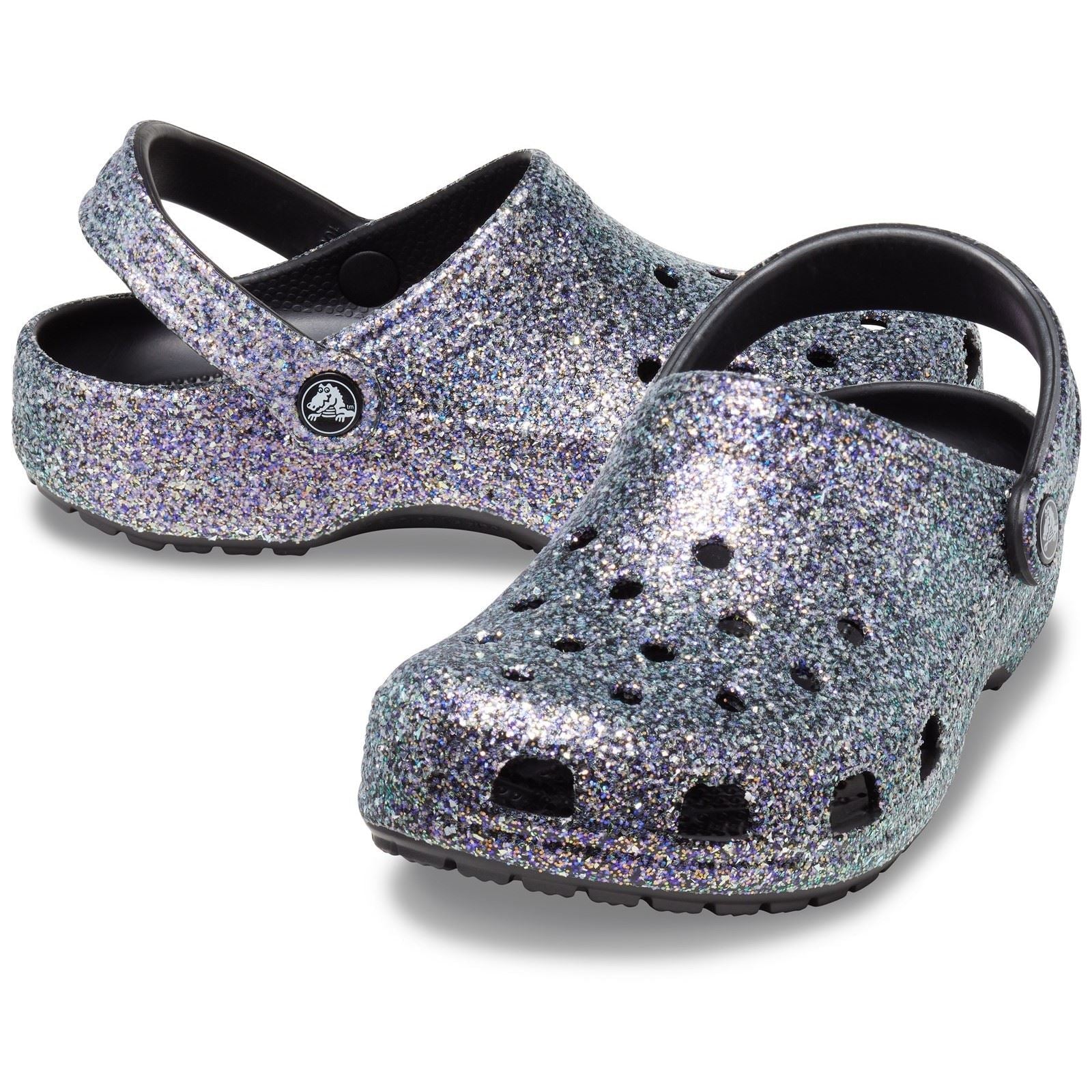 Crocs Unisex's Adult Classic Glitter Clog in 2 Colours, Sizes 4 to 8