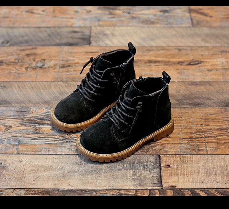 Boys Premium Boots,Children's Classic Boots, Black Army Boots, Summer High Boots