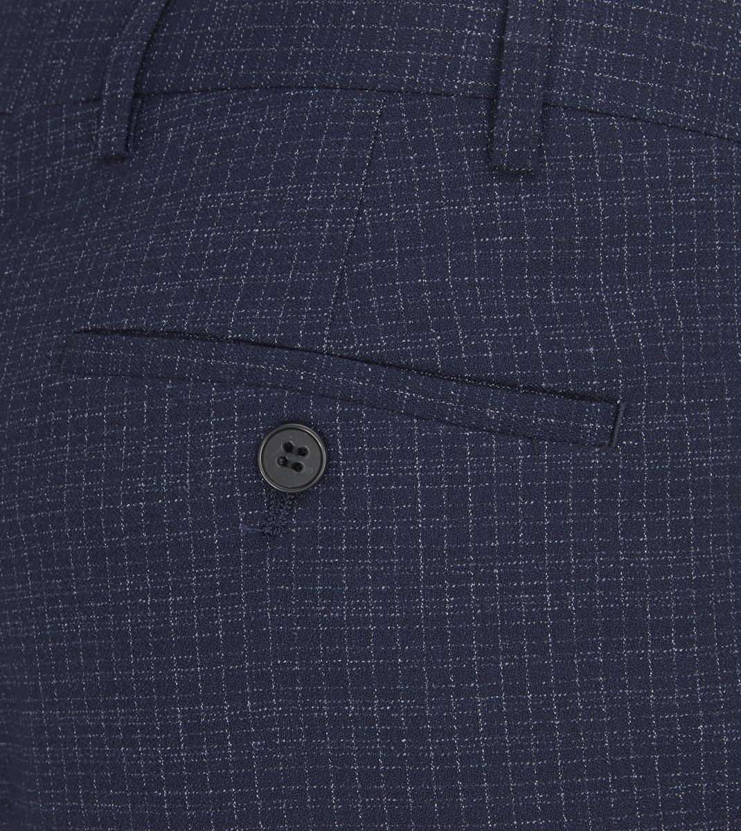 Skopes Hepworth Suit Tailored Fit Trousers For Men in Navy Blue Mini Check, 30W to 58W