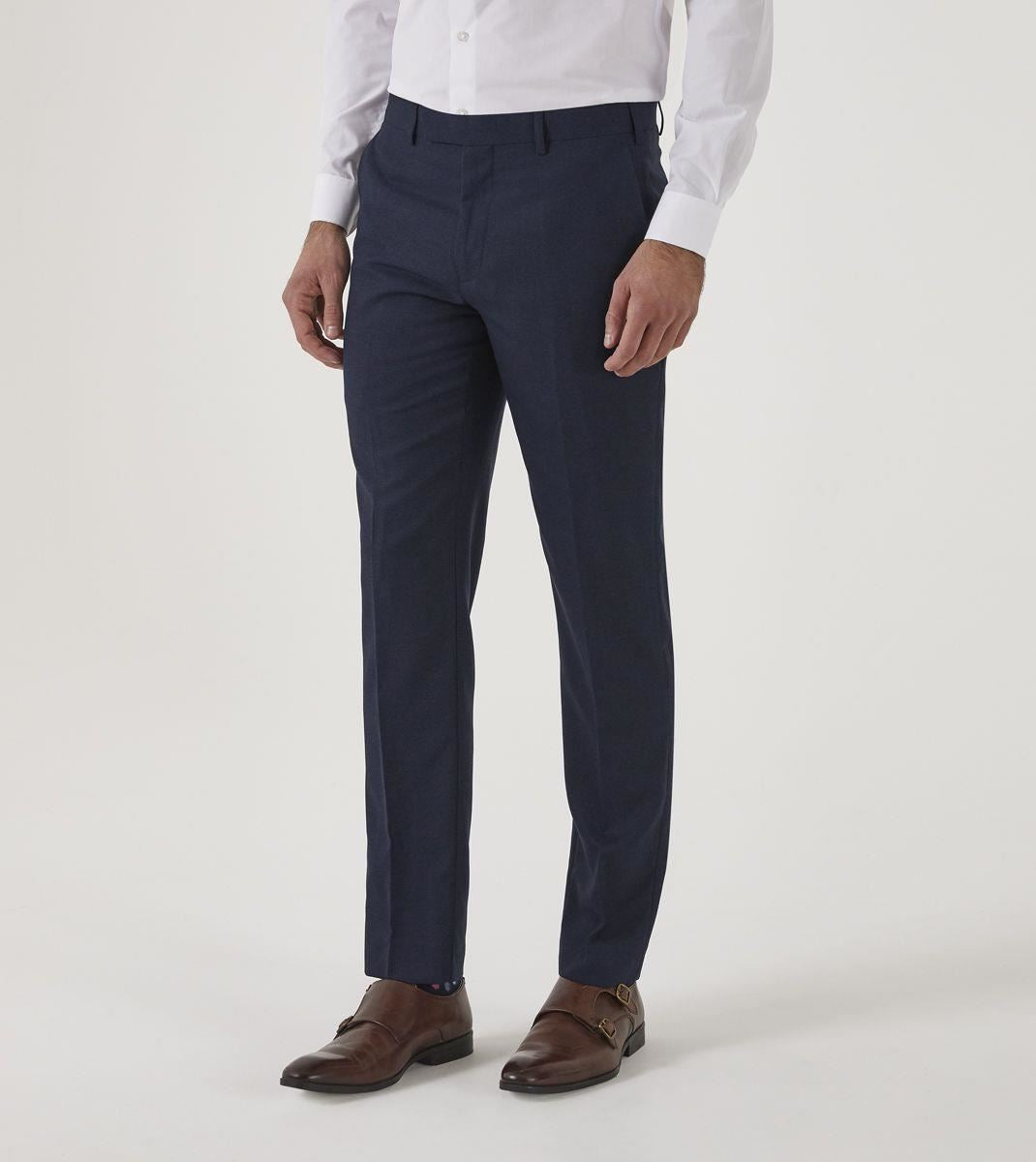 Skopes Men's Harcourt Slim Fit Suit Trouser in Navy Waist 30 to 46