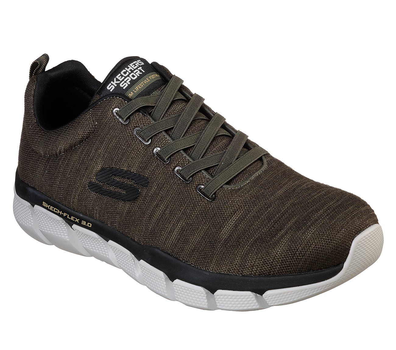 SKECHERS Men's Relaxed Fit Skech-Flex 3.0 Strongkeep Athletic Training Sneaker in Olive