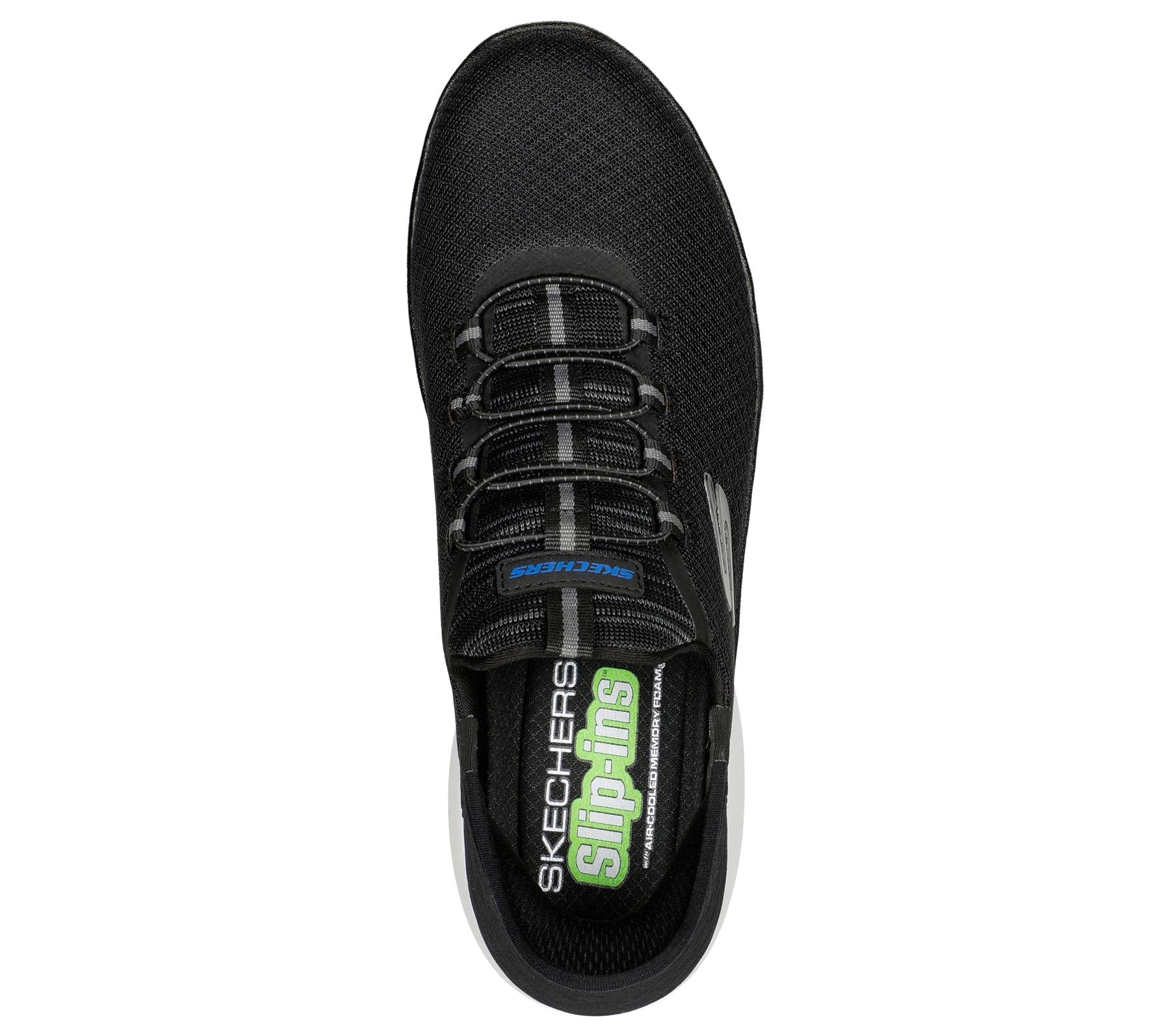 Skechers Slip On Sneaker Shoe For Men Summits High Range Mesh Slip-Ins in Black, 5.5-14