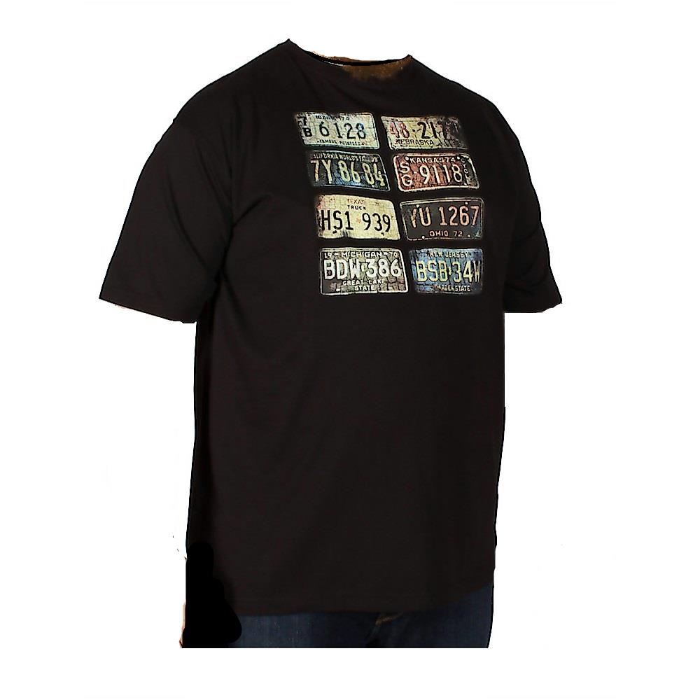 Metaphor Pure Cotton Number Plate Printed Tee Shirt (04017) in Black 2XL - 8XL