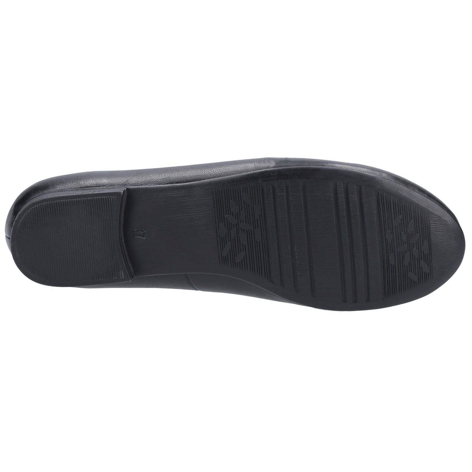 Hush Puppies Naomi Slip On Ballet Pump Ladies Shoes in Black