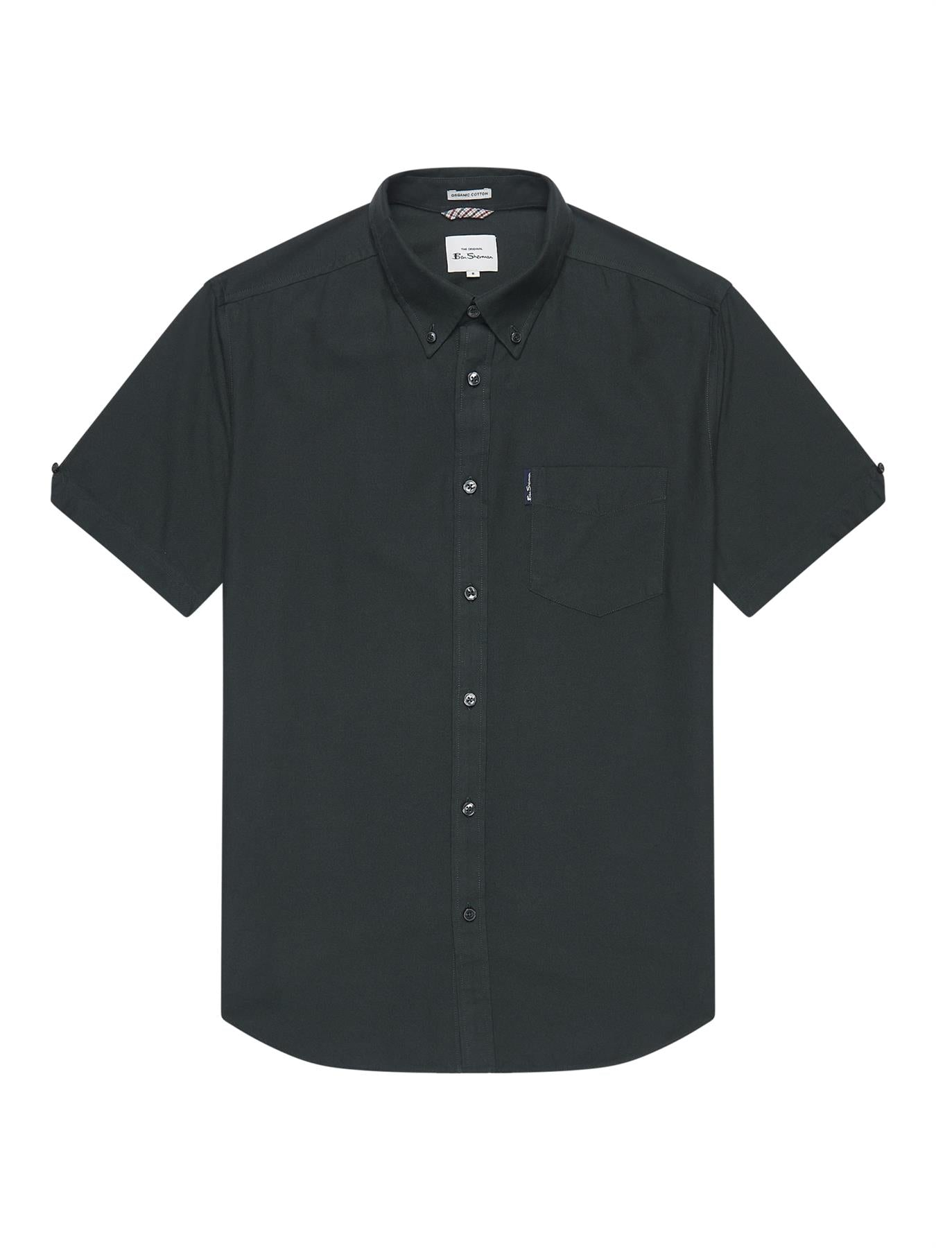 Ben Sherman Mens Big Size Short Sleeve Organic Cotton Oxford Shirt (65095) 2XL-5XL, 4 Colours