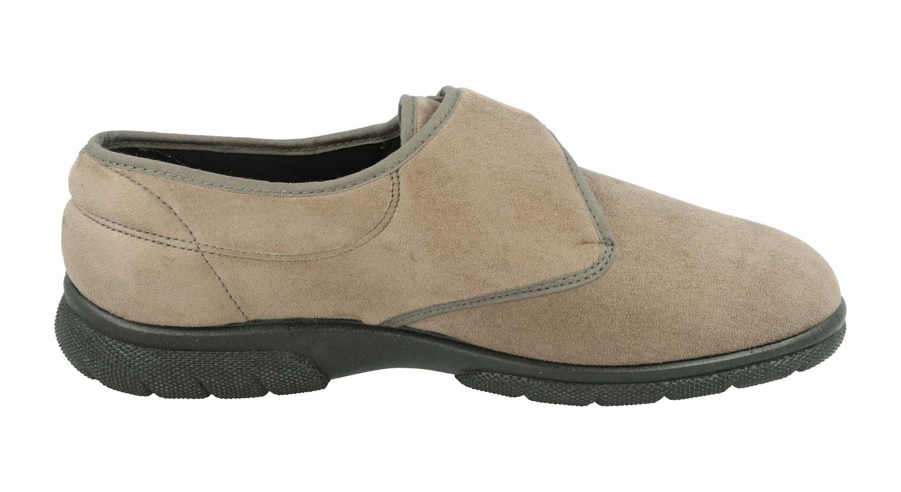 DB Shoes Men's 2V Fit Touch Strap Traditional Shoes in Taupe, Sizes 6 to 12