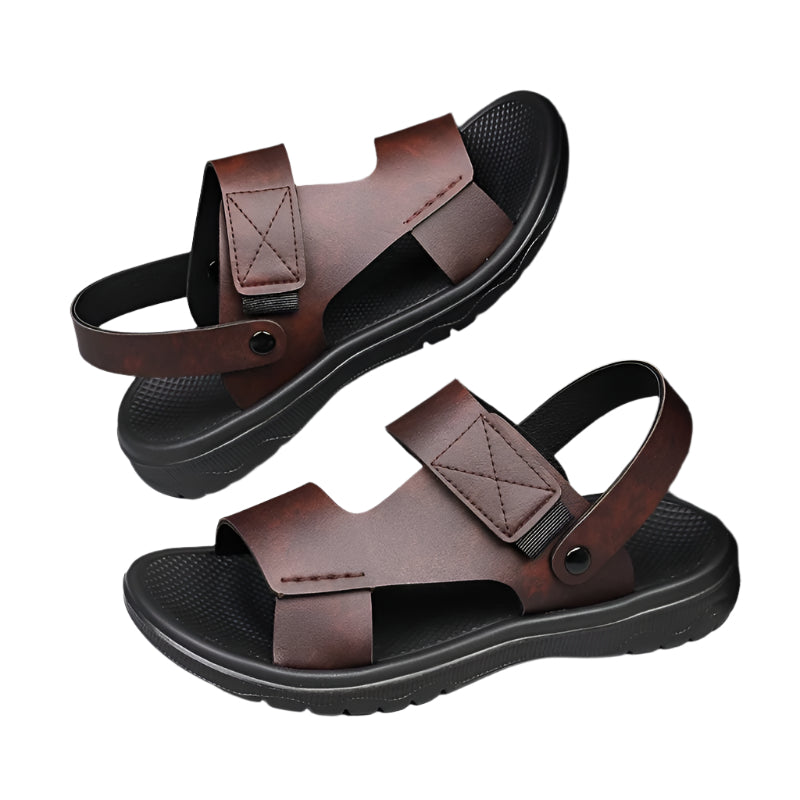 Comfy Non Slip Men's Solid Colour Open Toe Breathable Sandals
