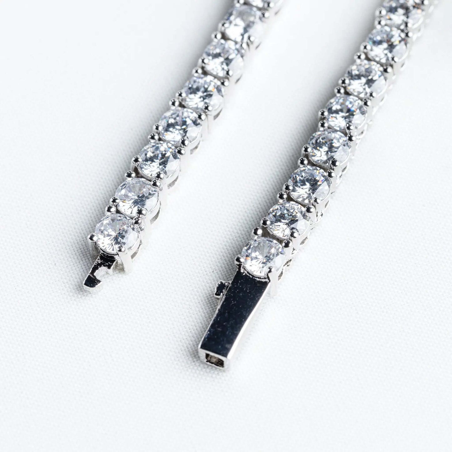 4mm Tennis Necklace - Silver