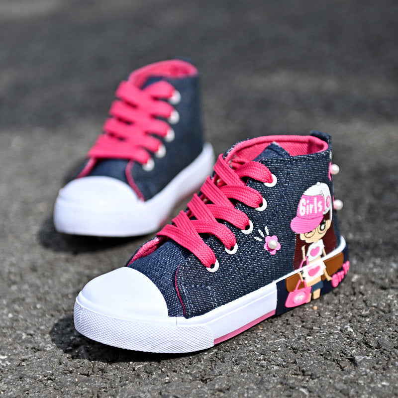 Children's Shoes, Girls' Canvas Sneakers