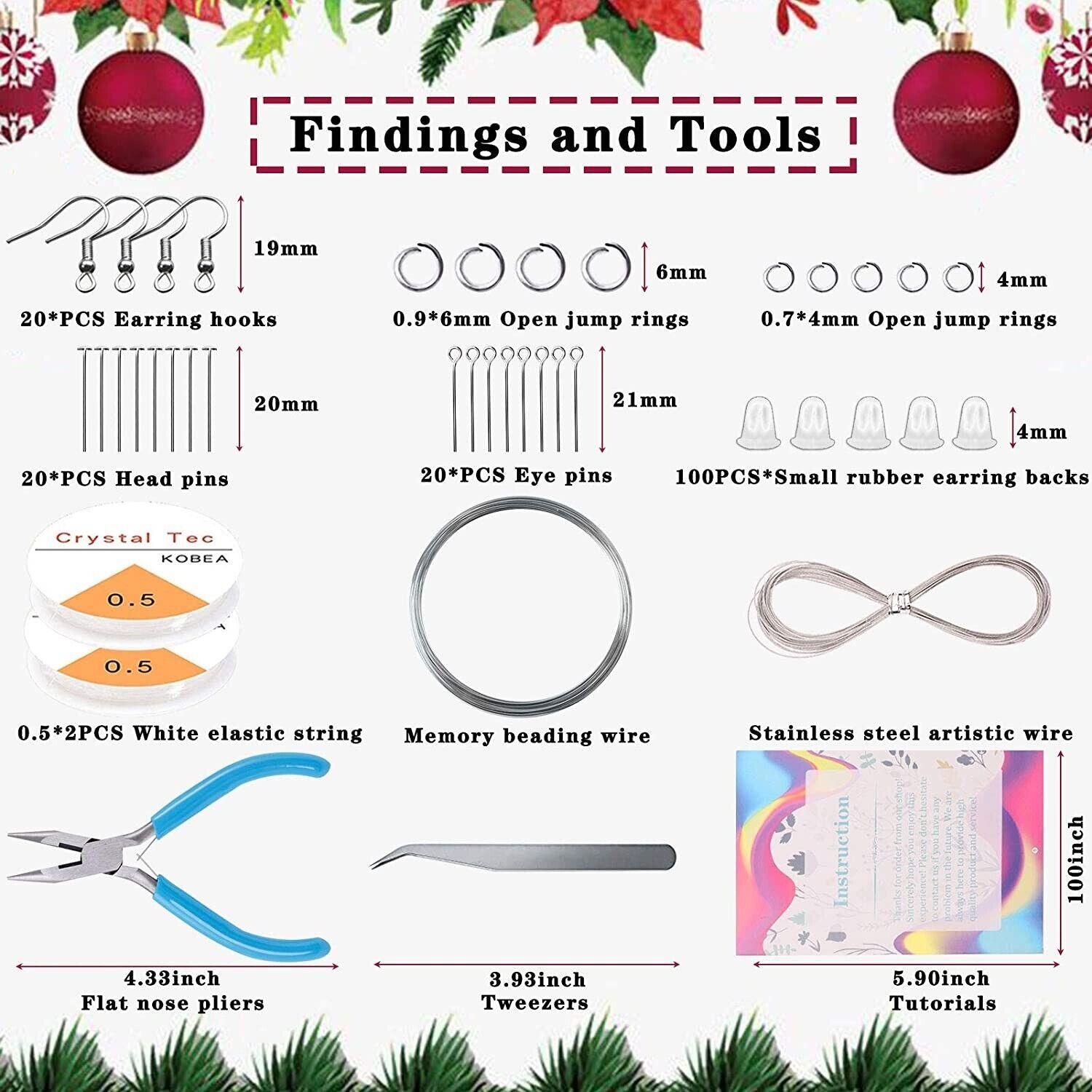 Jewellery Making Kit with Gemstone Crystals chips for 5mm-8mm with Tools