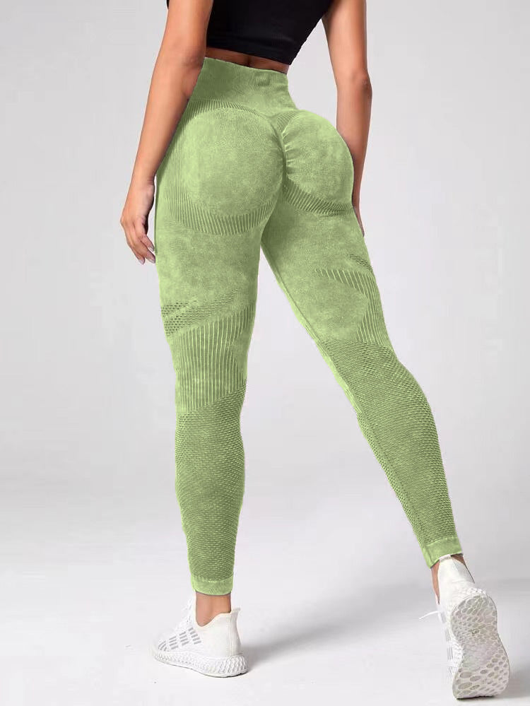 Hollow Design Seamless Leggings High Waist Hip Lifting Running Sports Fitness Yoga Pants Fashion Women's Clothing
