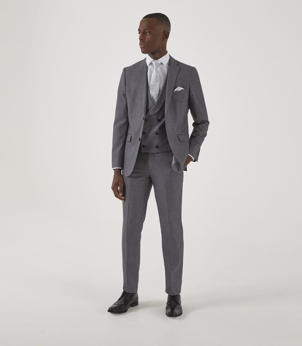 Skopes Men's Harcourt Slim Fit Suit Trouser in Silver Waist 30 to 46