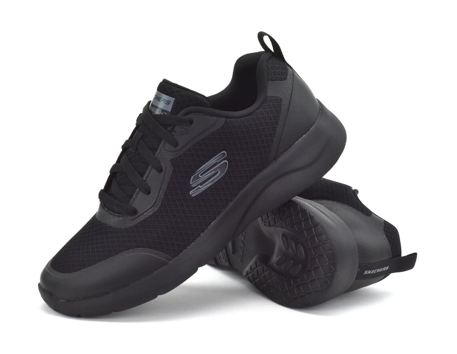 Men's Skechers Dynamight 2.0 Full Pace All Black Trainers Shoes