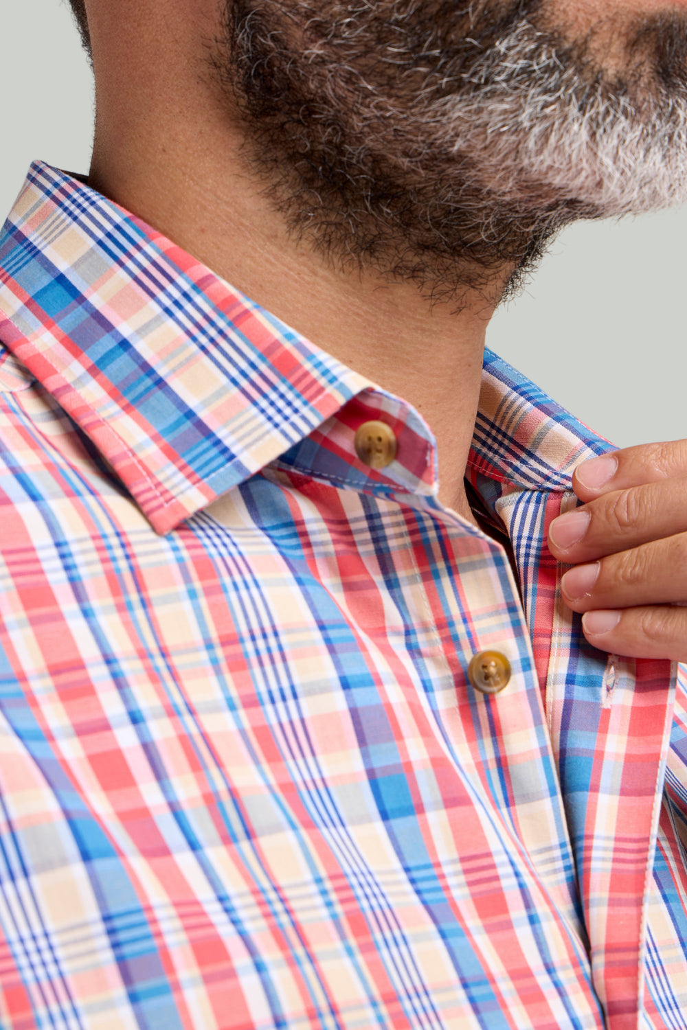 Double TWO Plaid Check Short Sleeve Shirt For Men in 2 Colours, M-5XL