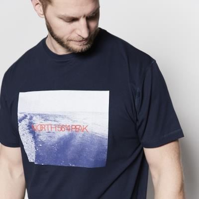 North564 Mens Big Size Short Sleeves Printed Crew Neck Tee in EU Size