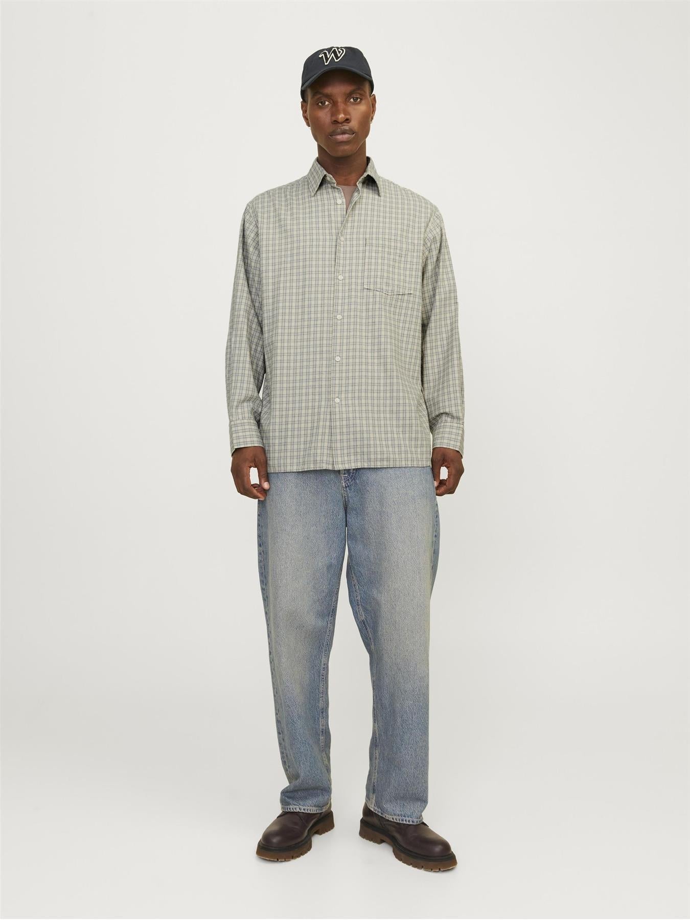 Jack & Jones Long Sleeves Check Shirt For Men (JORROBB) in 2 Colours, L-XL