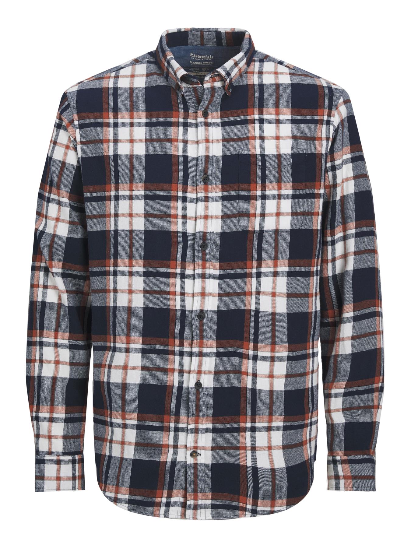 Jack & Jones Long Sleeves Check Shirt For Men (JJECLASSIC AUTUMN) in Hawaiian Sunset, L-XL