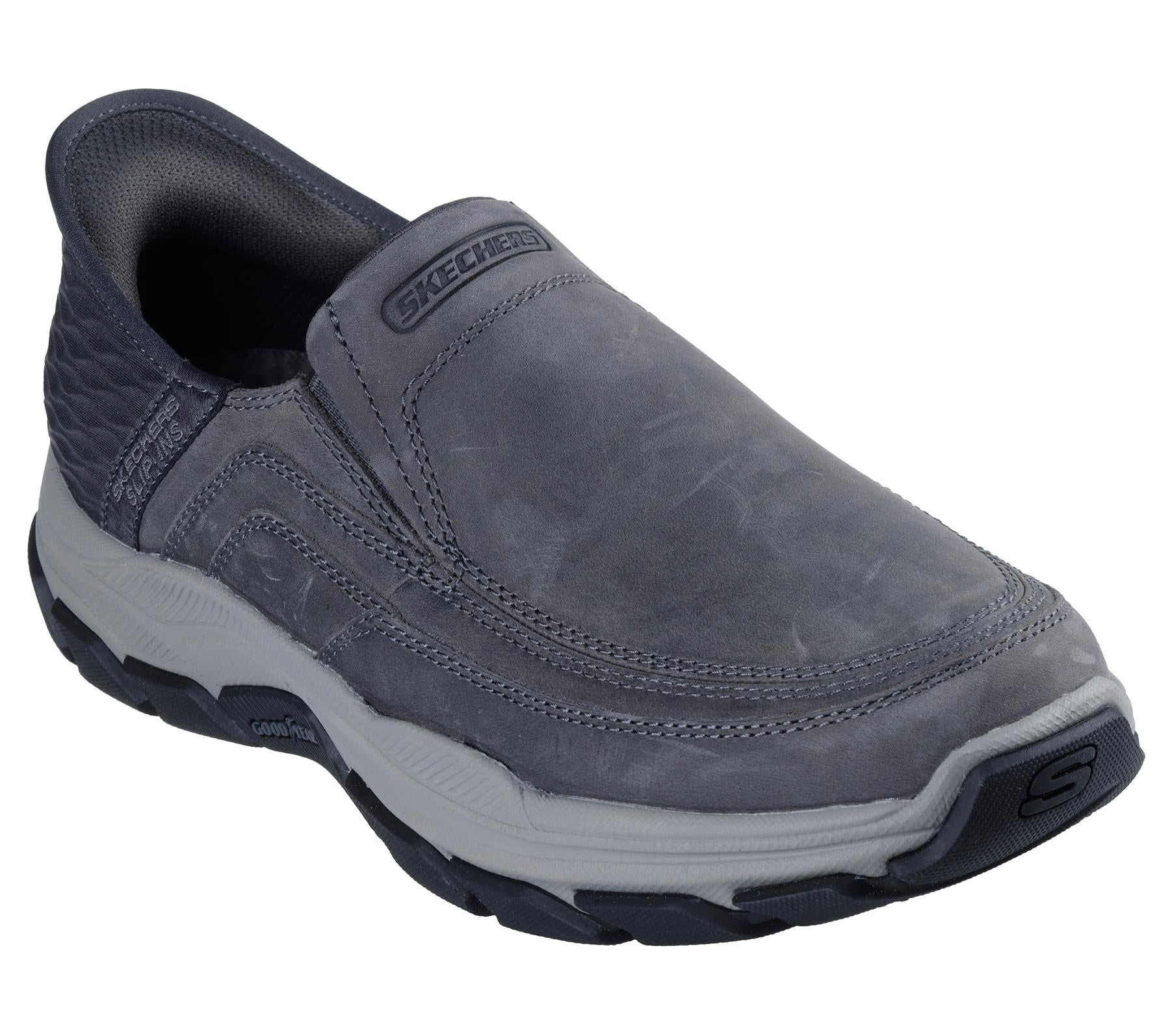 Skechers Slip On Shoe For Men Slip-Ins Respected Elgin in Charcoal, 6-15