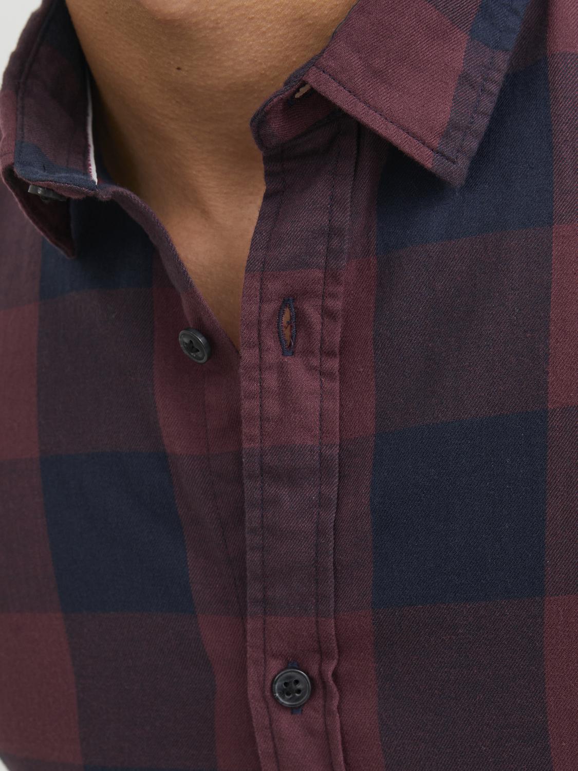 Jack & Jones Twill Checked Shirt With Long Sleeves For Men (JJEGINGHAM) in 5 Colours, L-XL