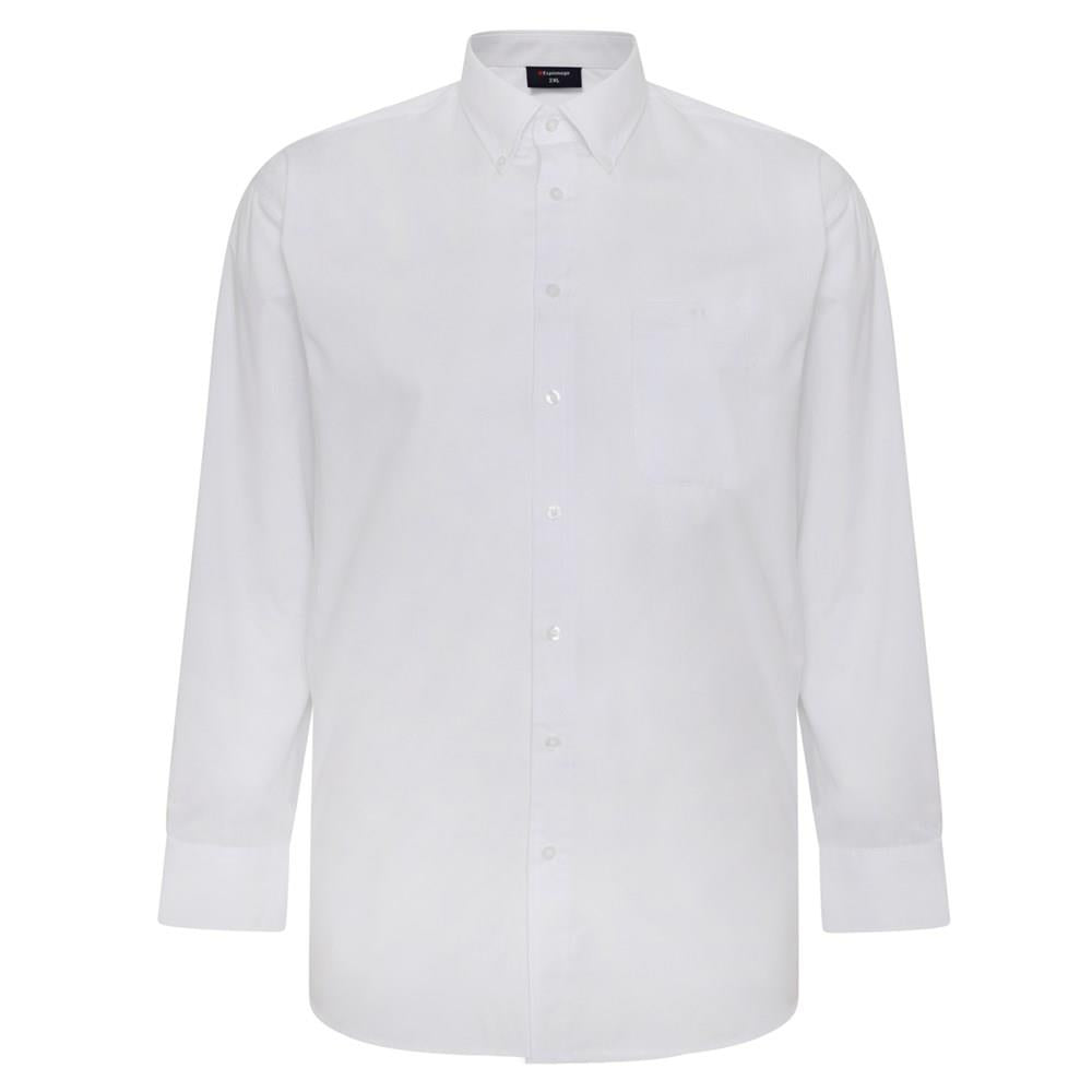 Espionage Big Size Mens Cotton Rich Long Sleeve Plain Shirt (150) 2XL - 8XL, 7 Colours