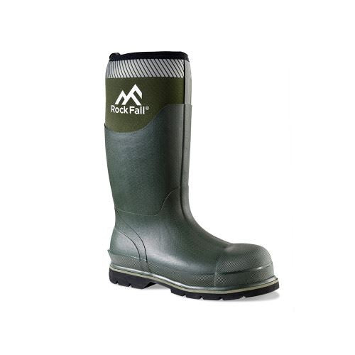 Rock Fall RF280 Meadow Neoprene Safety Wellington in 5 to 13, Green
