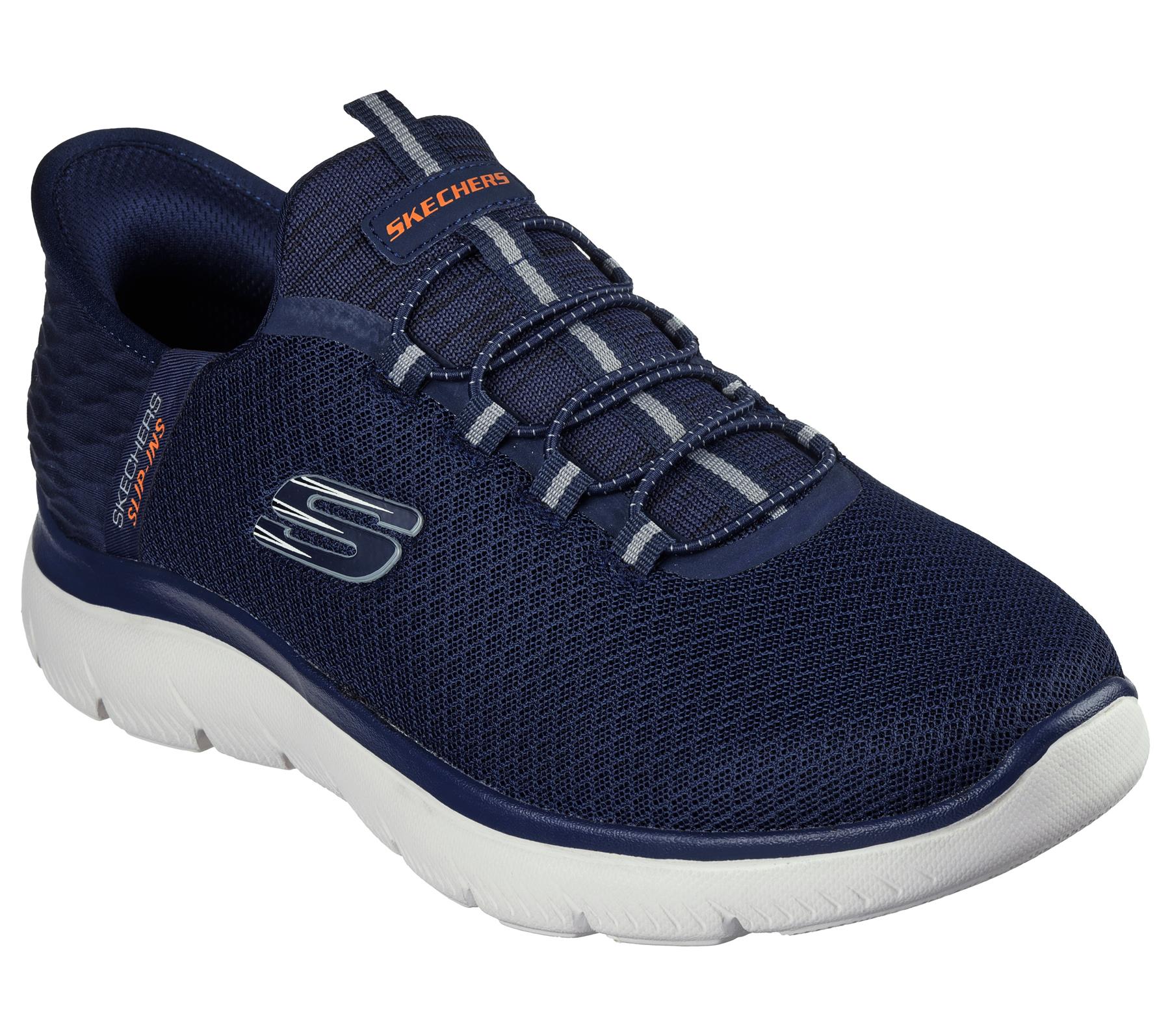 Skechers Slip On Sneaker Shoe For Men Summits High Range Mesh Slip-Ins in Navy, 5.5-14