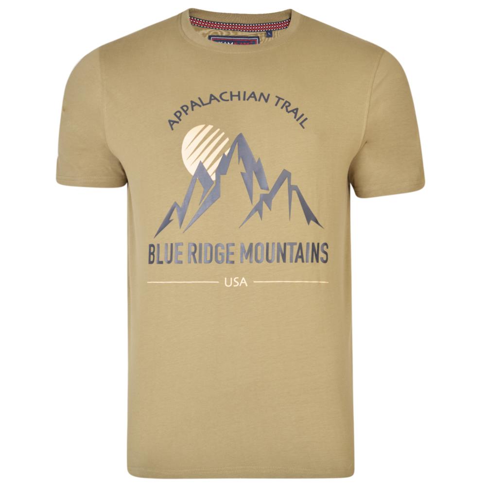 KAM Mens Big Size Mountain Trail Print Tee (5321)