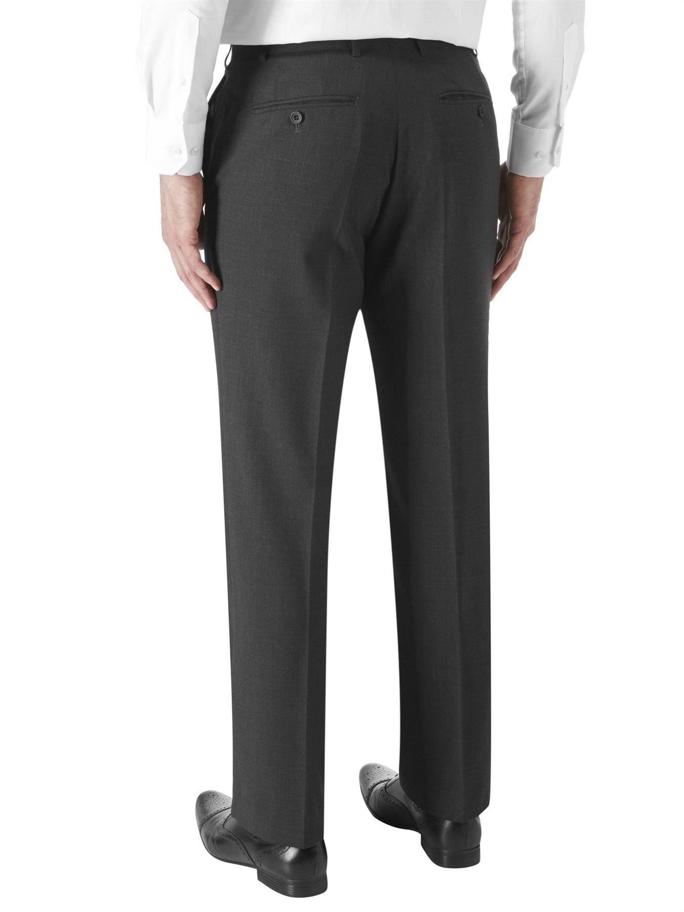 Skopes Men's Tailored Fit Darwin Trouser in Charcoal Waist 28 to 48, Insideleg 29,31,33