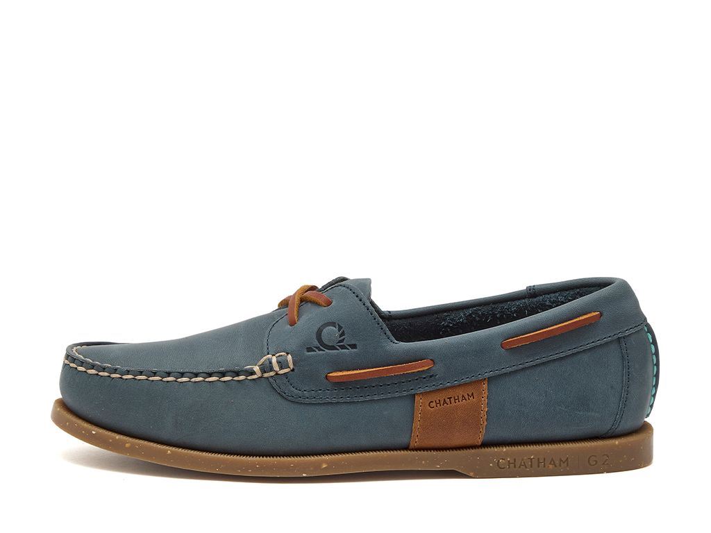 Chatham Leather Sustainable Deck Shoes For Men - Java II G2 in Blue, 6-15