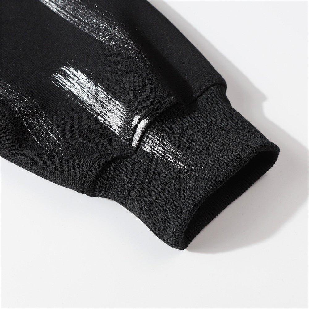 Fashion Letter Printed Graffiti Streetwear Hoodie with Bold Typography