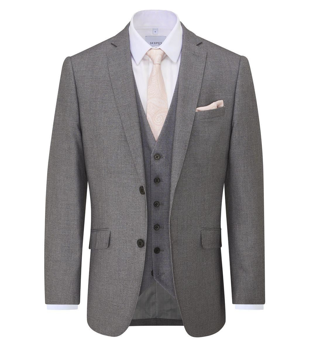 Skopes Men's Tailored Fit Harcourt Jacket in Silver 34 Short to 68 Long