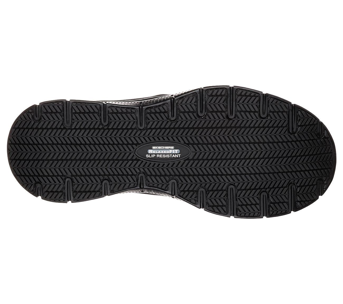 SKECHERS Men's Relaxed Fit - Flex Advantage - Mcallen SR Work Shoes in Black