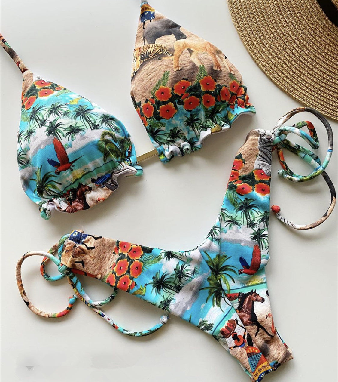 Floral Vintage Swimsuit, Women's Vintage Swimwear