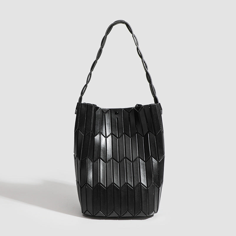 Geometric Rhombus Colour Matching Shoulder Bag
