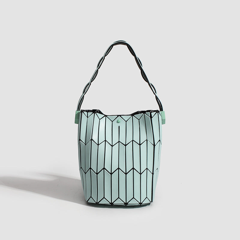 Geometric Rhombus Colour Matching Shoulder Bag