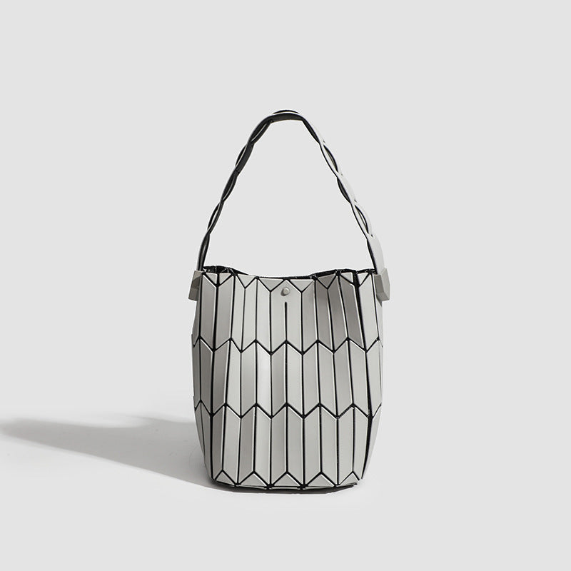 Geometric Rhombus Colour Matching Shoulder Bag