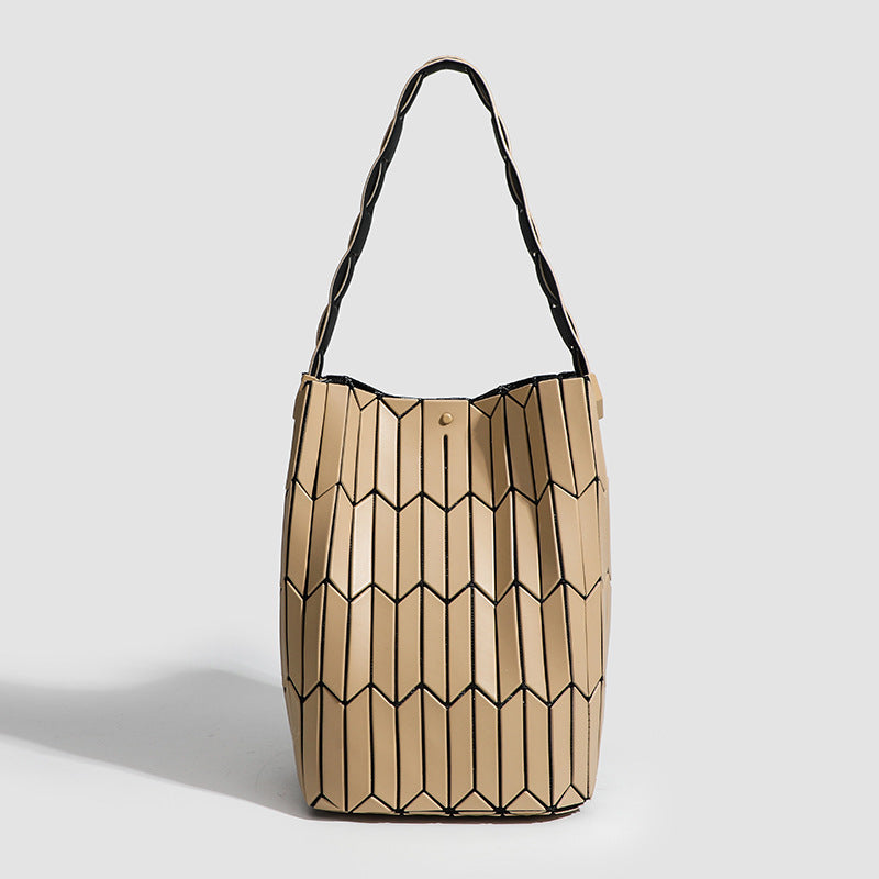 Geometric Rhombus Colour Matching Shoulder Bag