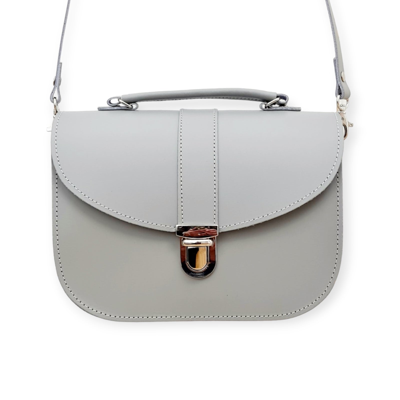 Olympia Handmade Leather Bag - Ghost Grey