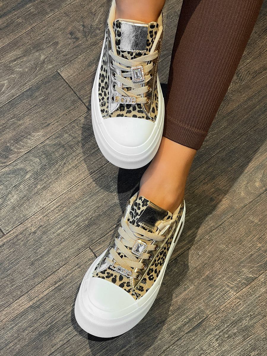 Lace Up Love Platform Trainers