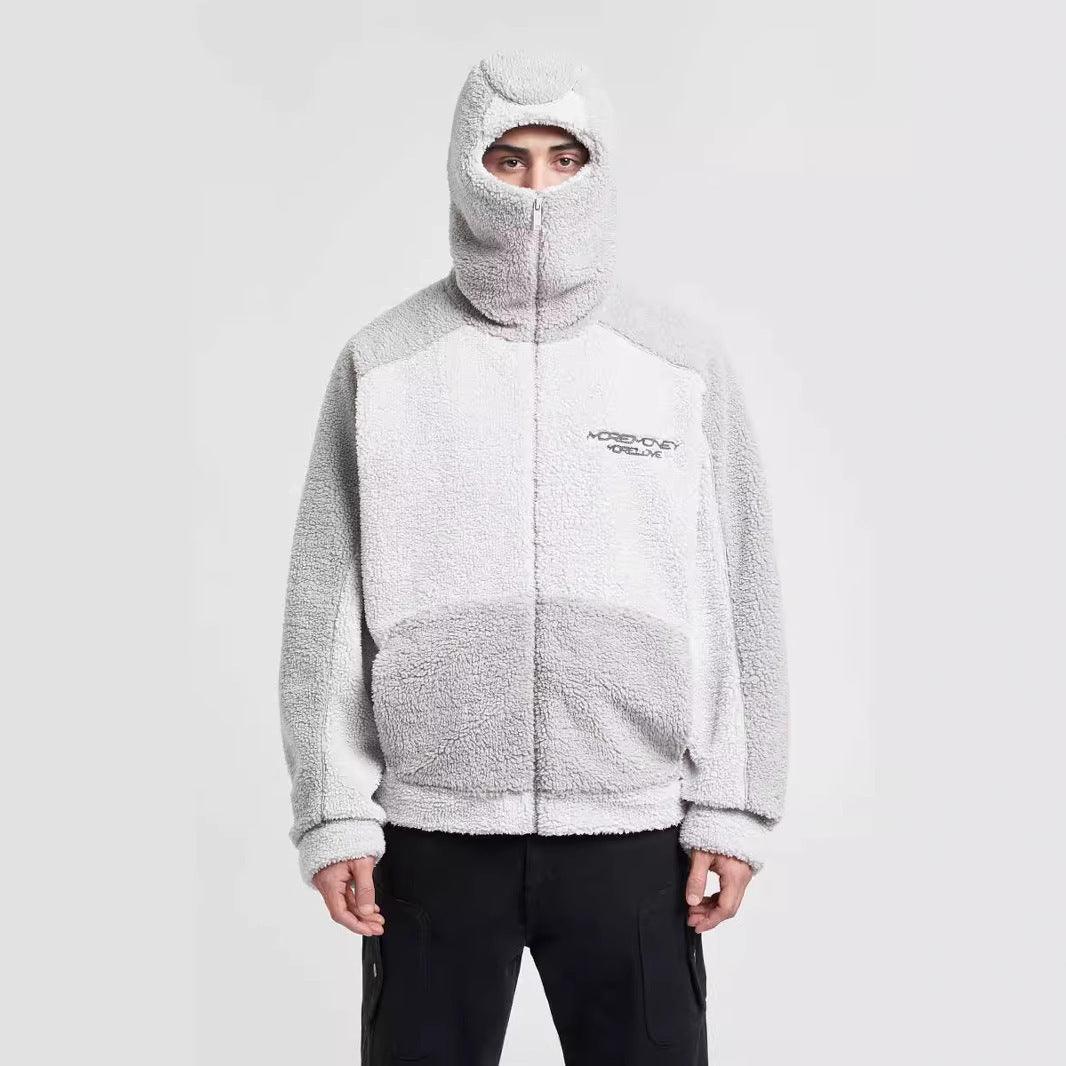 Lambswool Fashion Hoodie – Warm Loose-Fit Street Style Coat