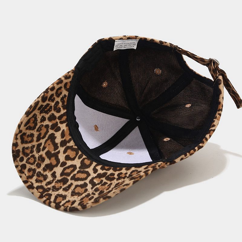Leopard Print Peaked Cap, Summer Outdoor Sun Hat