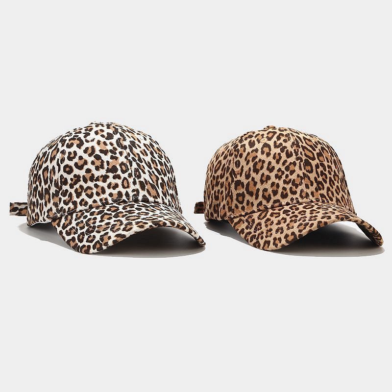 Leopard Print Peaked Cap, Summer Outdoor Sun Hat