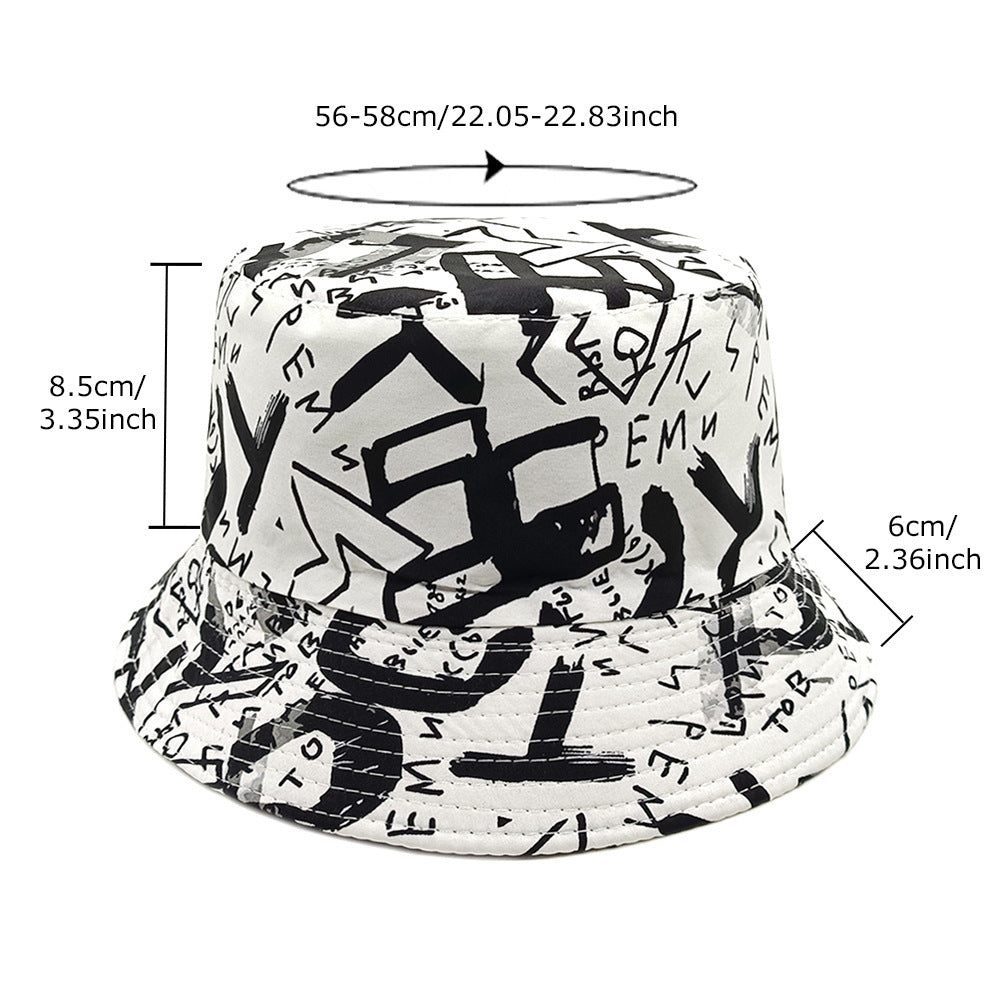 Letter Graffiti Fisherman Sun Hat