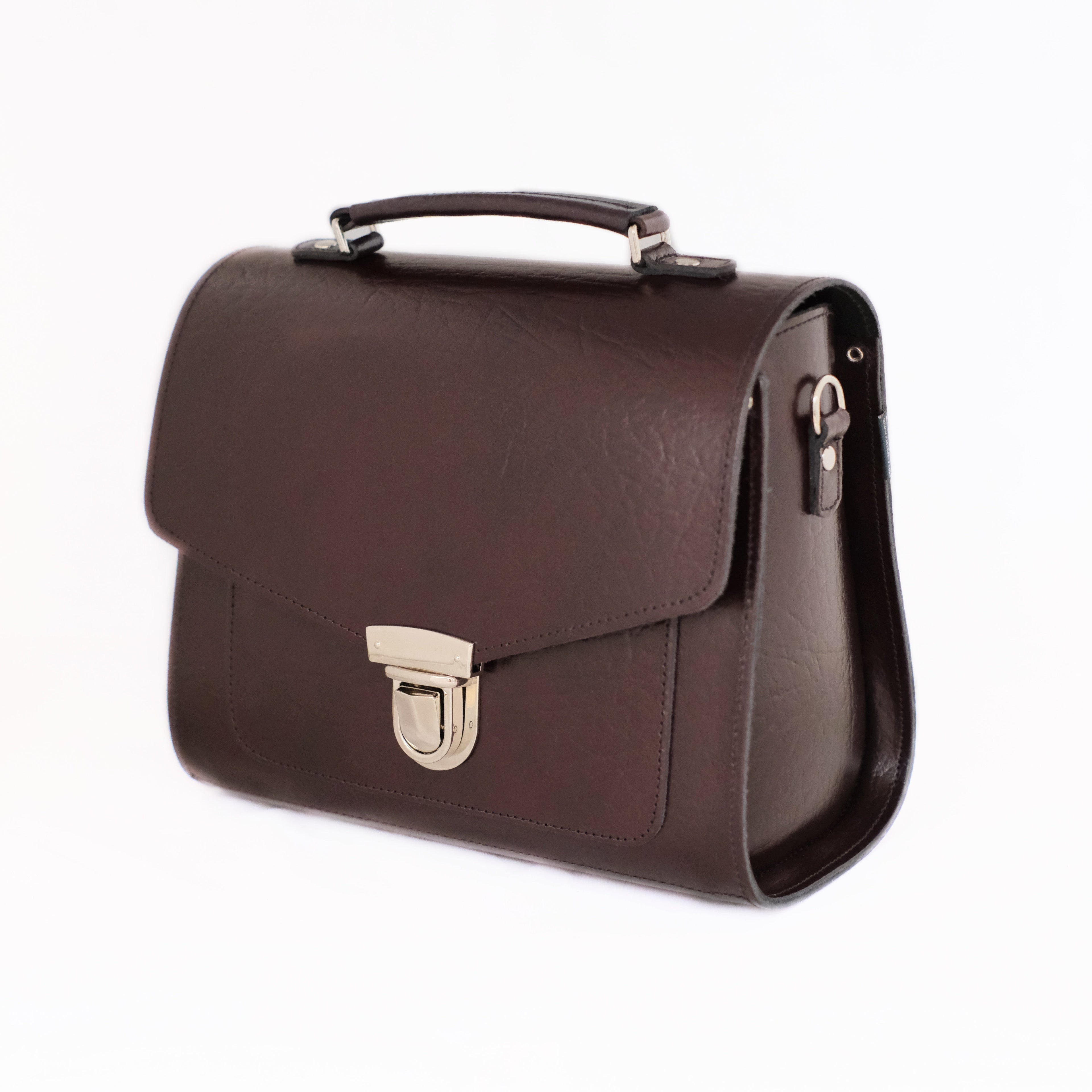 Executive Handmade Leather Sugarcube Grande - Marsala Red