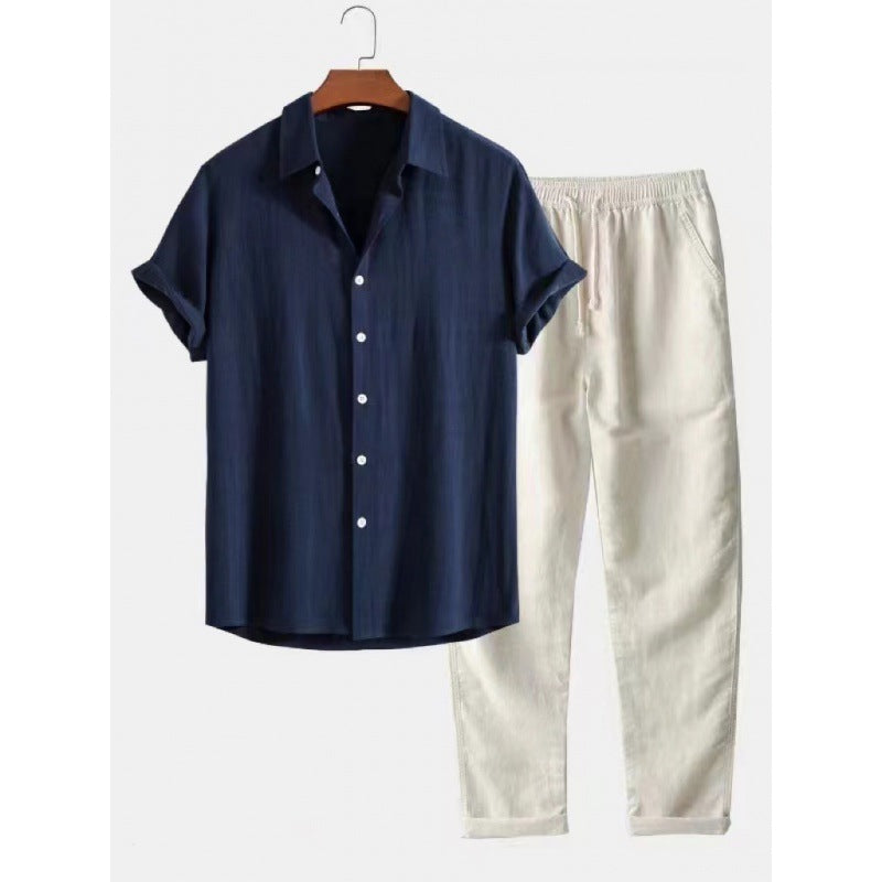Men's Casual Short Sleeve Shirt & Pants