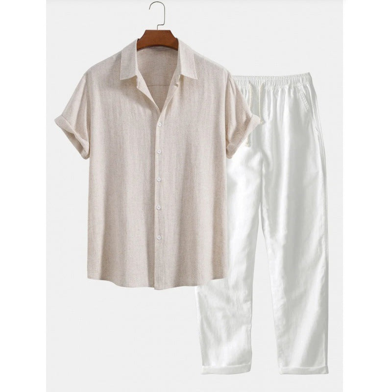 Men's Casual Short Sleeve Shirt & Pants