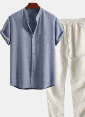 Men's Casual Short Sleeve Shirt & Pants