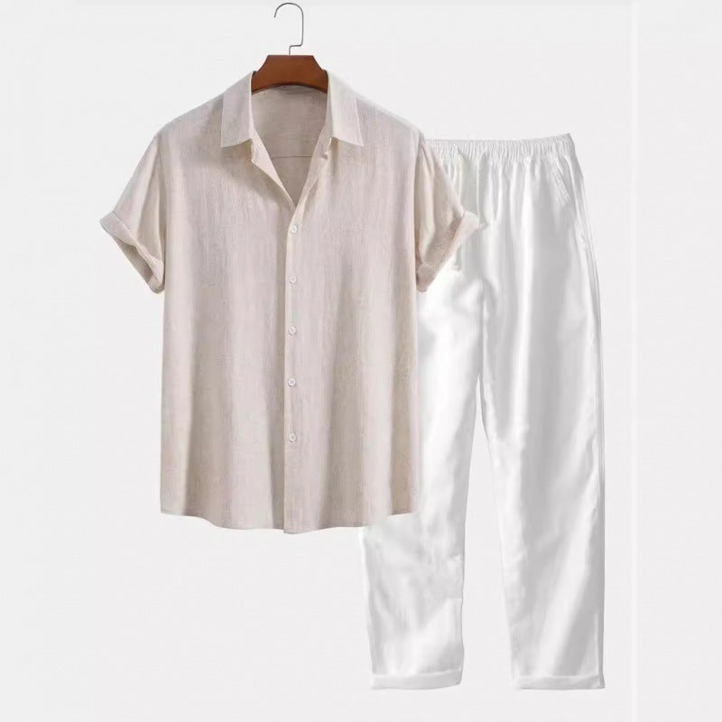 Men's Casual Short Sleeve Shirt & Pants