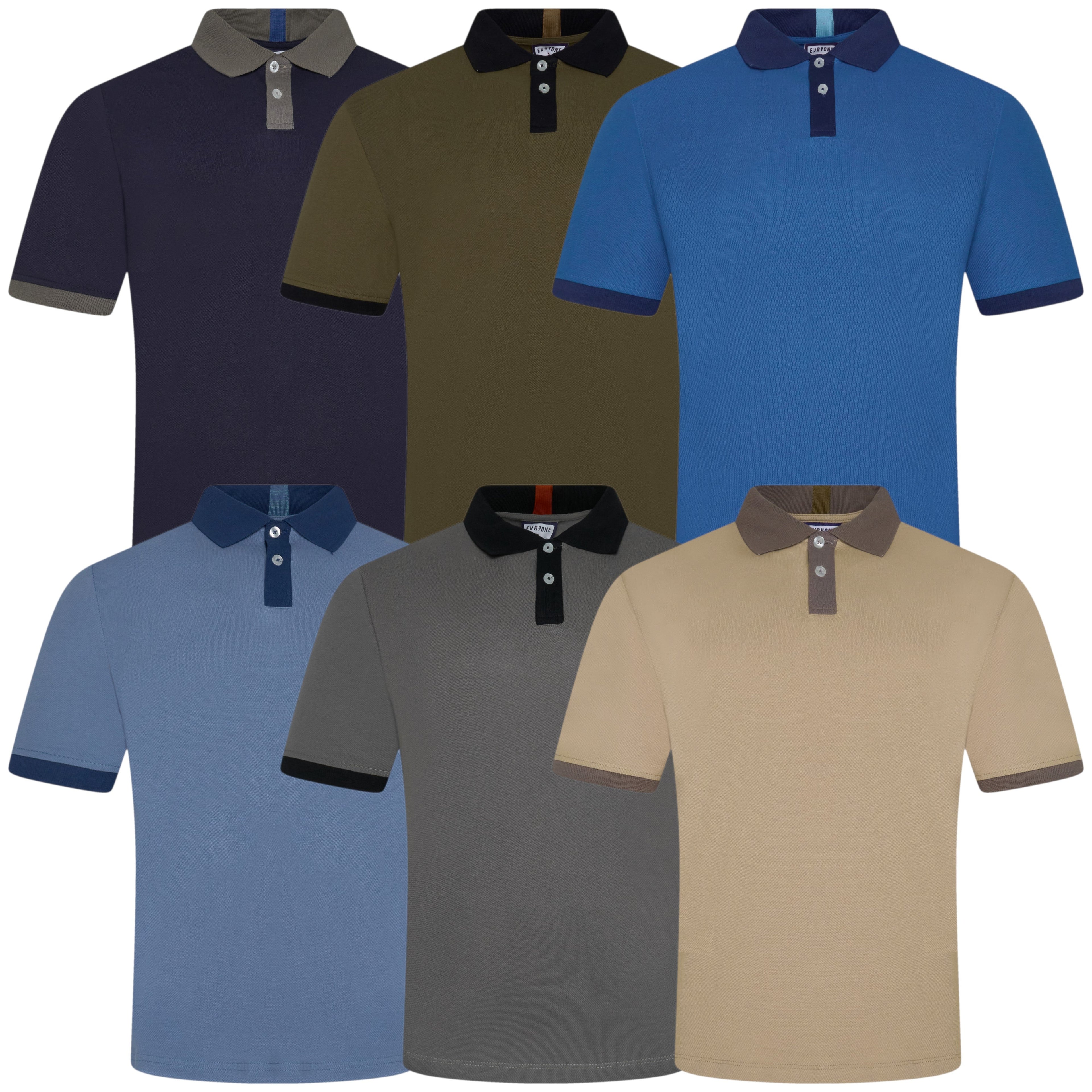 Evryone Contrast Collar Polo Shirt